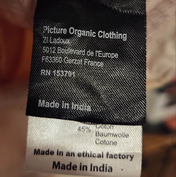 Picture Organic Linen Kintha Shirt - Women's Coconut Buttons Size Small Rainbow - Picture 6 of 8